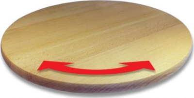 Вртлива чинија за пица Practic Basic Wood, буково дрво, 30cm, природна