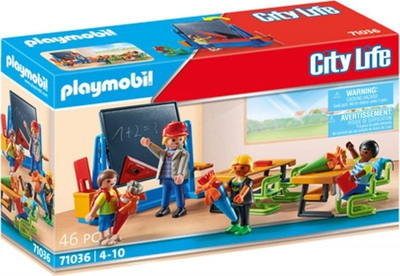 Сет играчки Playmobil City Life First Day of School 71036, 46 парчиња, 4-10 години, шарен