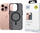 Футрола за телефон 3MK MagCase за iPhone 16 Pro, компатибилна со MagSafe, полупроѕирна Smoke