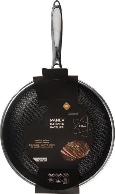 Tigan ORION COOKCELL, 28 cm, çelik inoks, me sipërfaqe që s'ngjit
