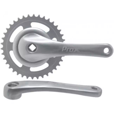 Garniturë pedalesh ProX City Alu, 1‑shpejtësi 38T, 170mm, argjendtë