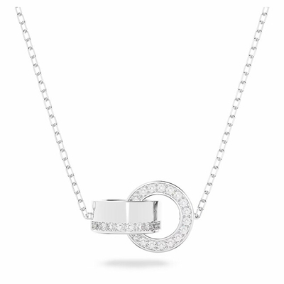 Qafore për femra Swarovski Matching Hollow Pendant Necklace, e argjendtë