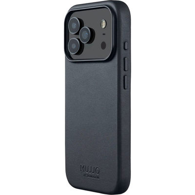 Kuti telefoni Mujjo Full Leather Case për iPhone 17 Pro, lëkurë, Basalt Blue