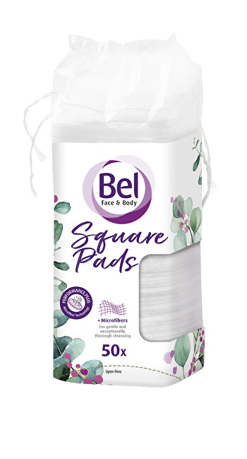 Pastruese për grim Bel Face & Body Cosmetic Square makeup remover pads, 50 copë