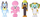 Set figurash Bluey Friends, 4 copë, për fëmijë 3+, shumëngjyrësh