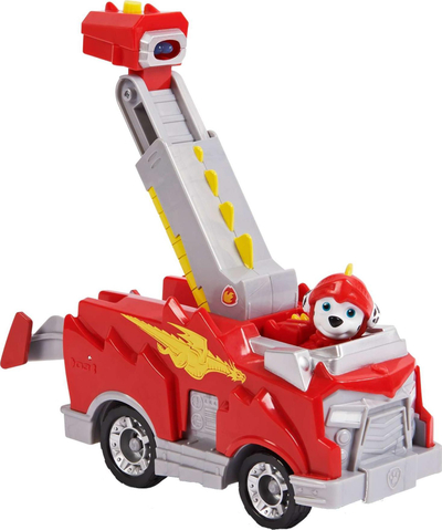 Makina lodër Spin Master Paw Patrol Marshall Rescue Knights, që transformohet, me figurë, e kuqe