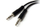 Kabllo StarTech Jack 3.5mm - Jack 3.5mm x2, 0.2 m, e zezë (MUYHSFMM)