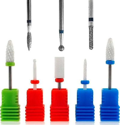 Set freza qeramike dhe diamant AG131G, 8 copë, për manikyr edhe pedikyr