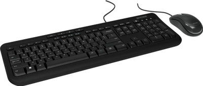 Set tastierë dhe mi Incase Microsoft Desktop 600, me kabllo, USB, QWERTY UK, i zi