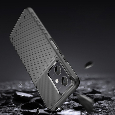 Kapak telefoni Hurtel Thunder Case Xiaomi Poco X5 5G Redmi Note 12 5G, silikon i fortë, i zi