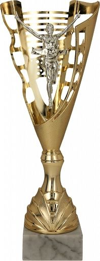 Kupë sportive Victoria, 41 cm, e artë/argjendtë