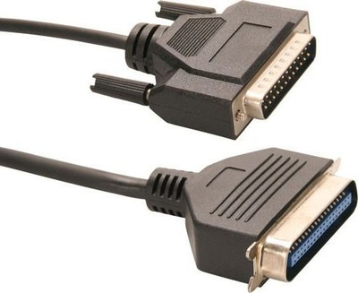 Kabllo paralele printeri, 1.8m, portë DB25, i zi