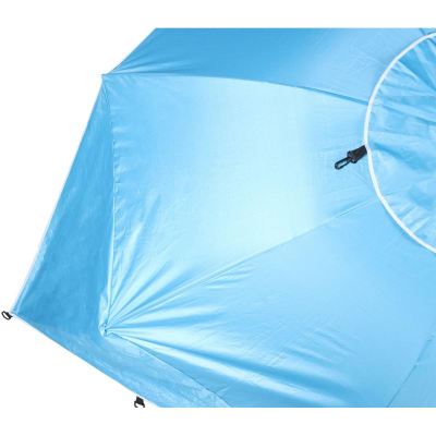 Çadër plazhi XXL, 240cm, me mure anësore, blu