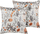 Jastëkë dekorativë Beliani MONTBRETIA, set 2 copë, 45 x 45 cm, shumëngjyrësh