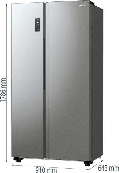 Frigorifer Gorenje NRR9185EAXL, side by side, 550L, inox argjendi
