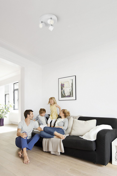 Spot tavan LED Philips MyLiving 562433116, me 3 drita, 4.5W, i bardhë