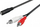Kabllo audio Wentronic 50442-GB, 3.5 mm në 2x RCA, 1.5 m, e zezë