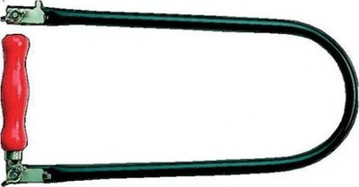 Sharrë harku Bahco 502, 300mm, kornizë çeliku, dorezë druri, e zezë