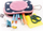 Etui universal PIXIE CREW, silikon edhe neopren, blu me pika të bardha
