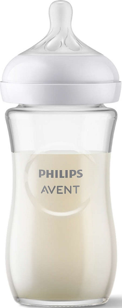 Biberon qelqi Philips Avent SCY933/01 Natural Response, 240 ml, pa BPA, transparent