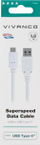Kabllo USB Vivanco, USB-A me USB-C, USB 3.1 Gen 1, 1 metër, e bardhë