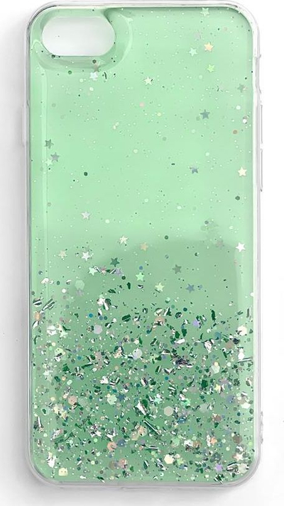 Kapak telefoni Wozinsky Star Glitter për Samsung Galaxy S21 Plus 5G, prej TPU dhe PC, me xixa, jeshil