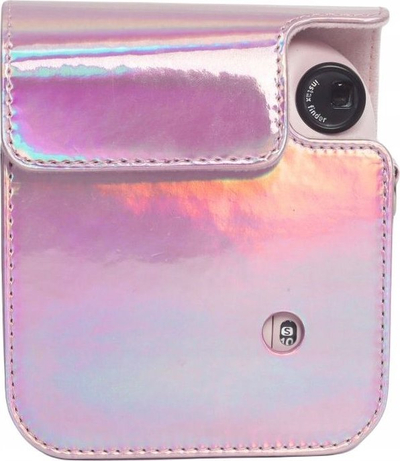 Këllëf LoveInstant për Fujifilm Instax Mini 12, me rrip, rozë me shkëlqim