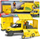 Сет играчки Dickie Toys DHL Delivery, фургон 25 cm, со светла и звуци, жолт