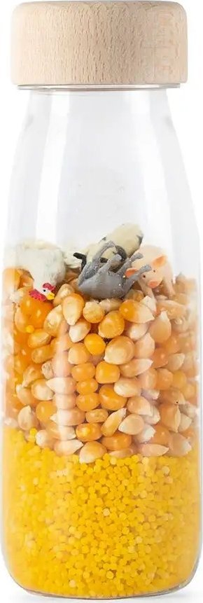 Lodër ndijore Petit Boum Spy Bottle Farm, Montessori, 3m+, me ngjyra shumë