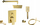 Скриена батерија Loft Gold, керамички прекинувач 3 функции, златна боја