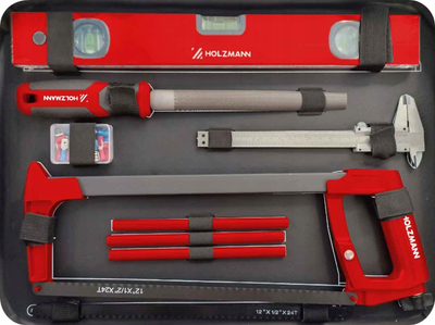Set veglash Holzmann WZK167PRO, 167 pjesë, me valixhe karrocë, gri