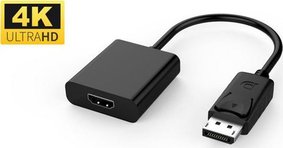 Adapter DisplayPort në HDMI MicroConnect 1.2, aktiv, 4K, i zi