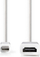 Kabllo Nedis Mini DisplayPort në HDMI, DisplayPort 1.2, 0.20m, e bardhë