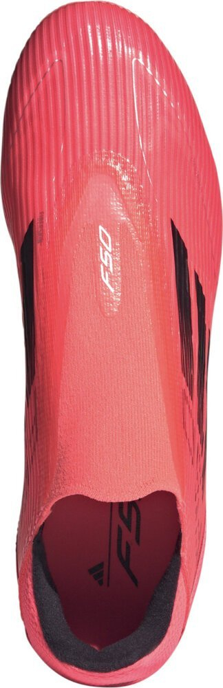 Këpucë futbolli adidas F50 League LL FG MG, pa lidhëse, për bar dhe fusha sintetike, rozë
