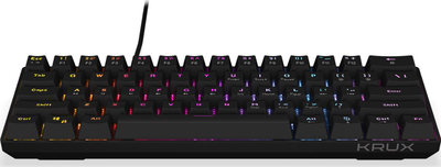 Tastierë mekanike Krux Qara, 60%, Outemu Red, RGB