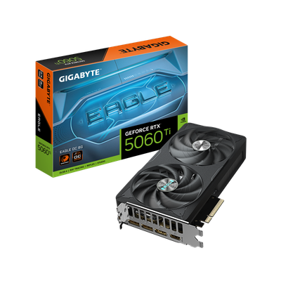 Kartë grafike GIGABYTE GeForce RTX 5060 Ti EAGLE OC, 8GB GDDR7, PCI-E 5.0