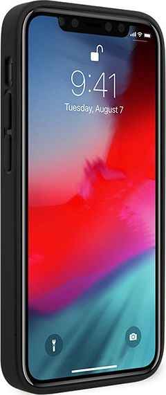 Mbrojtëse telefoni Guess Denim për iPhone 12 mini, hard case, e zezë