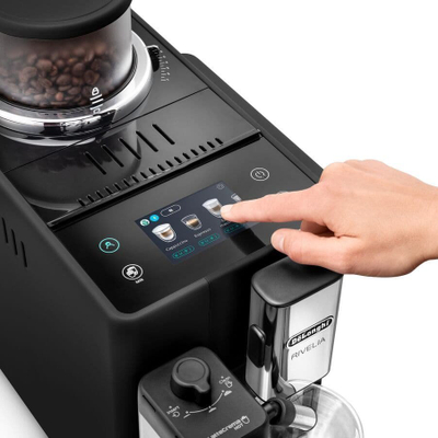 Aparat kafeje Delonghi Rivelia, Bean to Cup, ekran 3.5", i zi