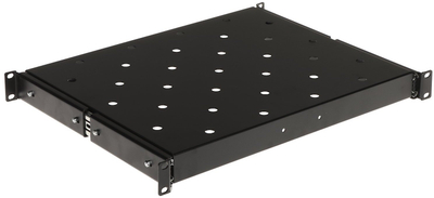 Rafte rrëshqitëse për kabinet 19" RACK P19S 350mm, metal, e zezë