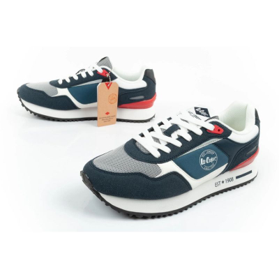 Патики Lee Cooper темно сини, со врвки, платформа 2.5 cm, сини