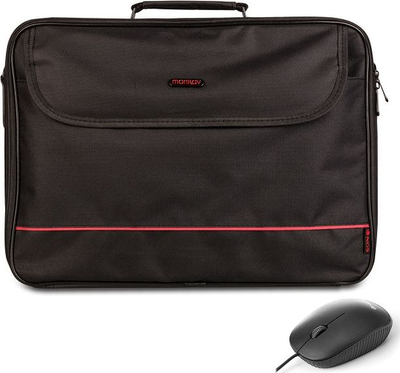 Set aksesorësh laptopi Arys Monray, çantë 15.6", maus me kabllo, i zi