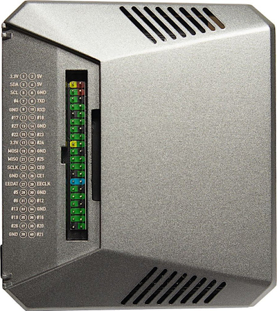 Кутија за развој Inter-Tech ODS-727, за Raspberry Pi 4, алуминиум, сива
