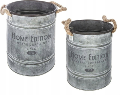 Enë dekorative Emako, metal, 22.5 cm, ngjyrë argjendi