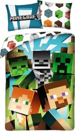 Çarçaf Halantex Minecraft Icons, 140x200cm, shumëngjyrësh