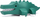 Lodër magnetike HalfToys Krokodil HAS006, puzzle 3D skeleti, jeshile