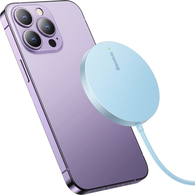 Karikues induktiv Baseus Simple Mini3 BSU3981, 15W, Qi MagSafe, i bardhë