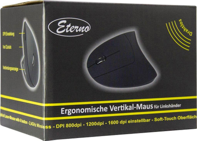 Maus Inter-Tech KM-206L, për majtakë, wireless, USB, i zi