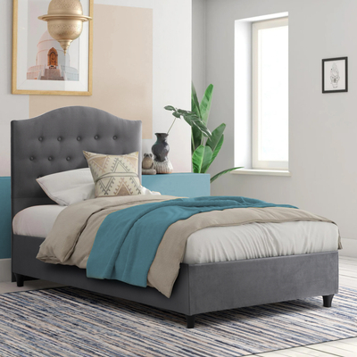 Shtrat Malena HM651.10, 90x200 cm, kadife gri