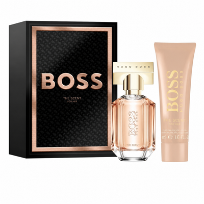 Set parfum dhe locion trupi Hugo Boss The Scent For Her, EDP 30ml, locion 50ml, e artë