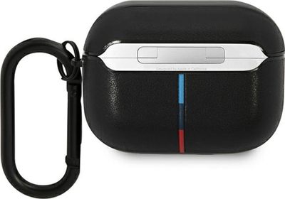 Mbulesë kufjesh BMW Leather Curved Line për AirPods Pro, lëkurë ekologjike, e zezë